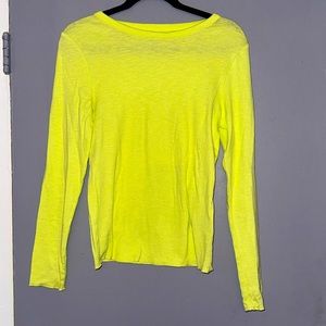 Wild Fable Vibrant Yellow Long Sleeve Rib top